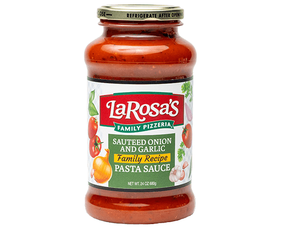 Jar of LaRosa's 24 oz. Sauteed Onion & Garlic Sauce