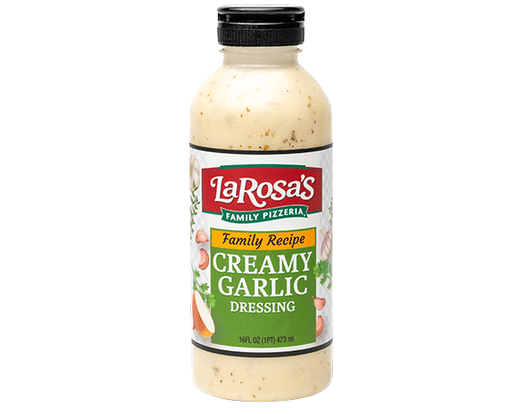 Bottle of LaRosa’s Creamy Garlic Salad Dressing
